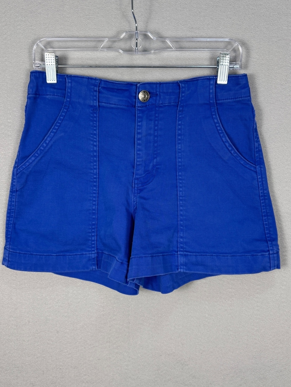 KUT Women's 4 Blue High Rise Shorts Cobalt Stretch
